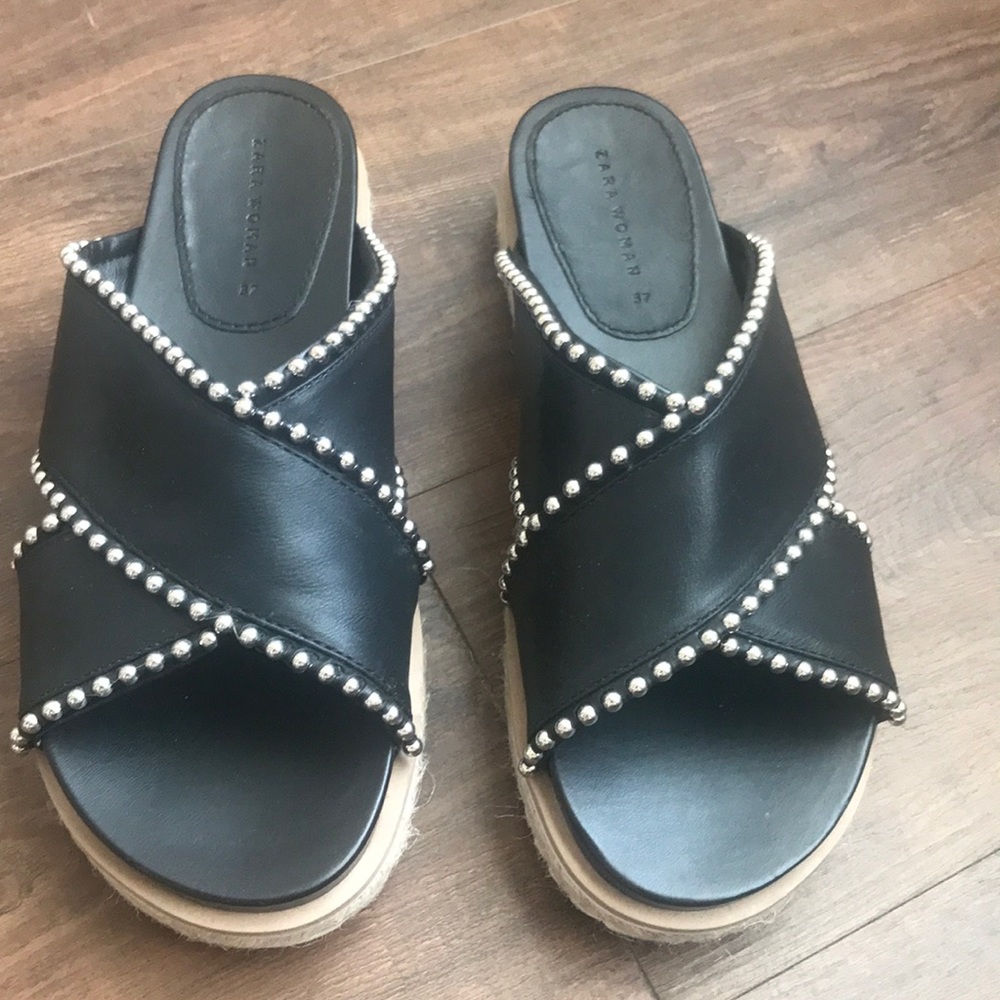 Zara black sandals
